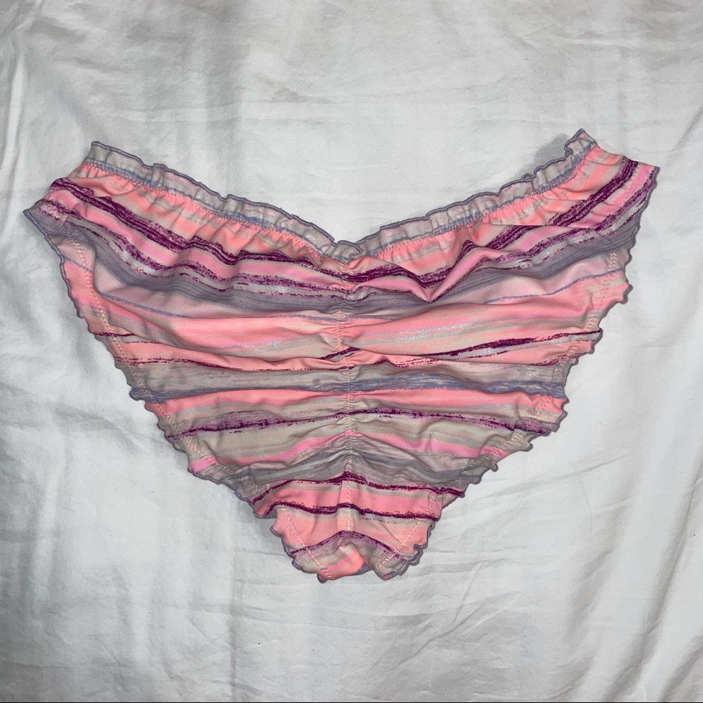Victoria’s Secret Striped Ruffle Cheeky Bottom